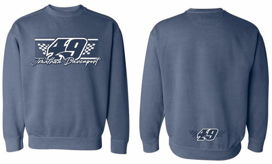 CN2401BJ - Blue Jean "Davenport 49 Checkers" Comfort Colors Crewneck Sweatshirt