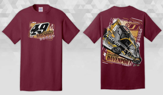 T2528CR - Cardinal Red "Five Globes" Short Sleeve Tee