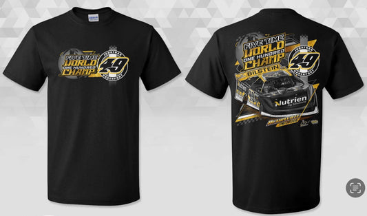 T2531B - Black "Five Time Champ" Short Sleeve Tee