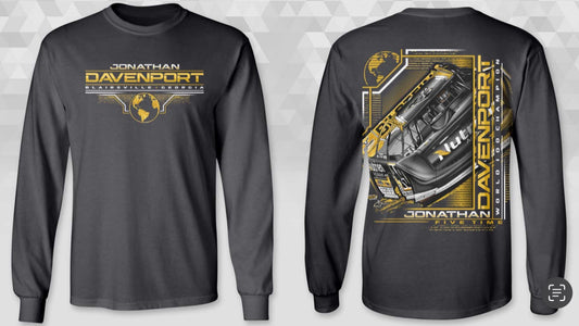 LS2506CG - Charcoal Gray "Solid Gold Globe" Long Sleeve Shirt