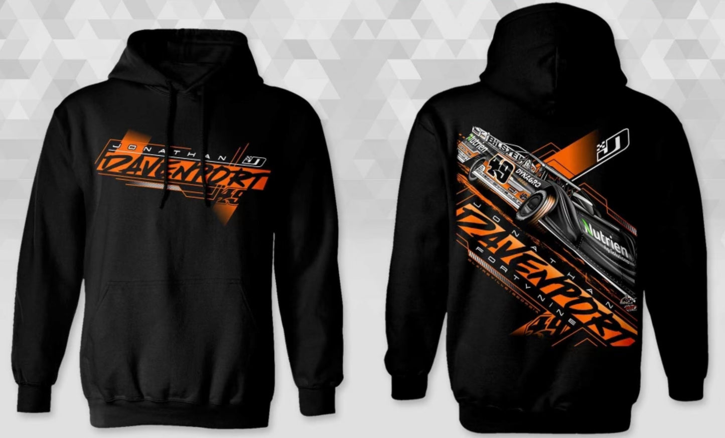 HS2507B - Black "Davenport Let it Rip" 80/20 Hooded Sweatshirt
