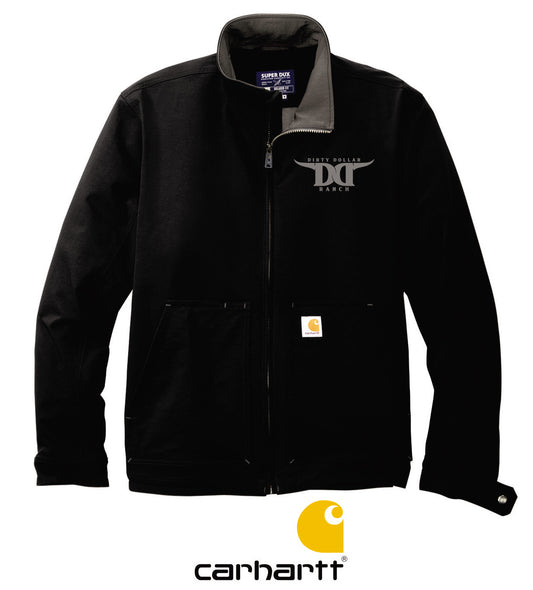 J2601B - Black "Dirty Dollar Ranch" Embroidered Logo Carhartt Jacket