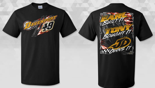 T2527B - Black "JD Owns It" Short Sleeve Tee