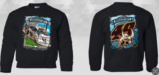 K2409B - Black "Try to Corral This" Kids Crewneck Sweatshirt