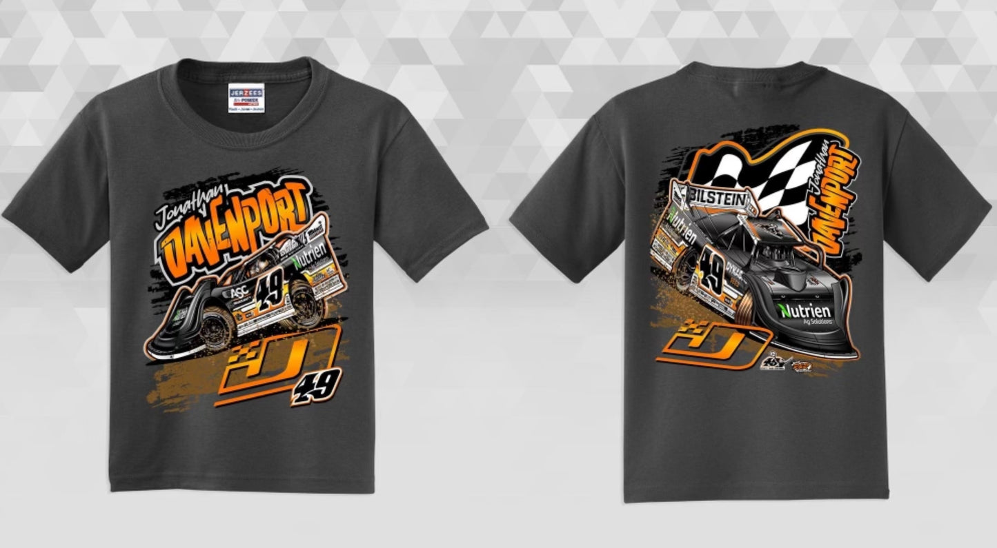 K2501CG - Charcoal Gray "JD Hiked Up" Kids Short Sleeve Tee