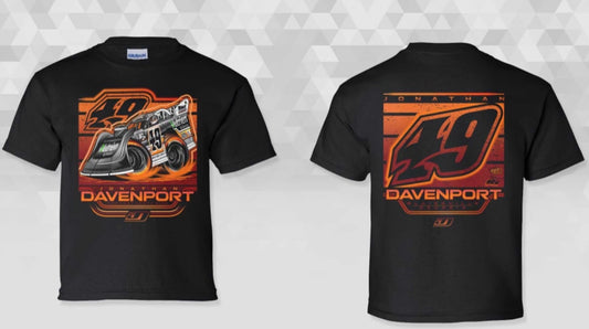 K2503B - Black "Davenport 49 Horizon" Kids Short Sleeve Tee
