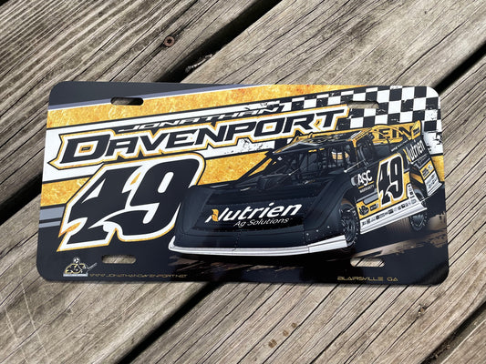 M2508 - Jonathan Davenport 2025 World 100 License Plate