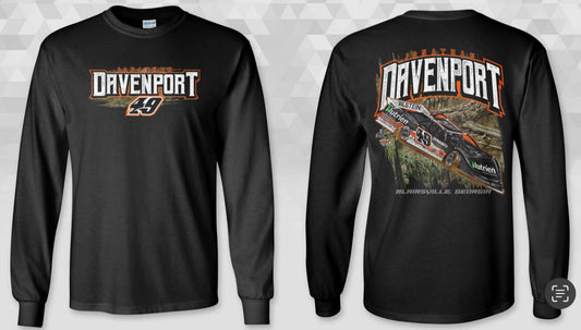 LS2508B - Black "Davenport in the Woods" Long Sleeve Shirt