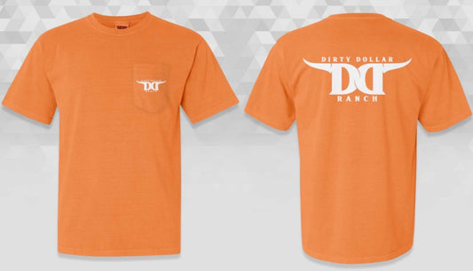 T2511M - Melon "DDR Logo" Comfort Colors Short Sleeve Pocket Tee