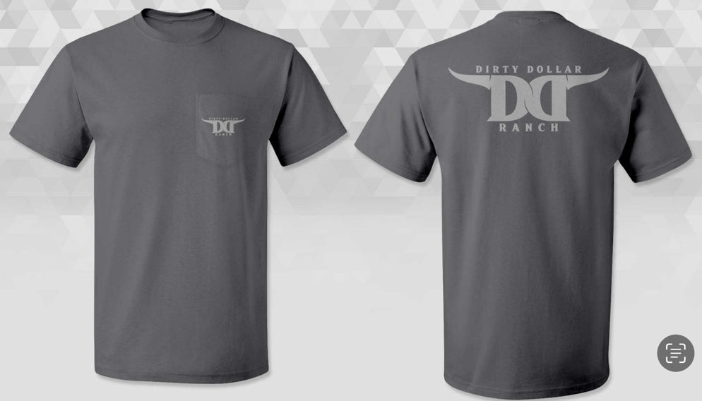 T2612C - Coal "DDR Classic Logo" Comfort Colors Short Sleeve Pocket Tee