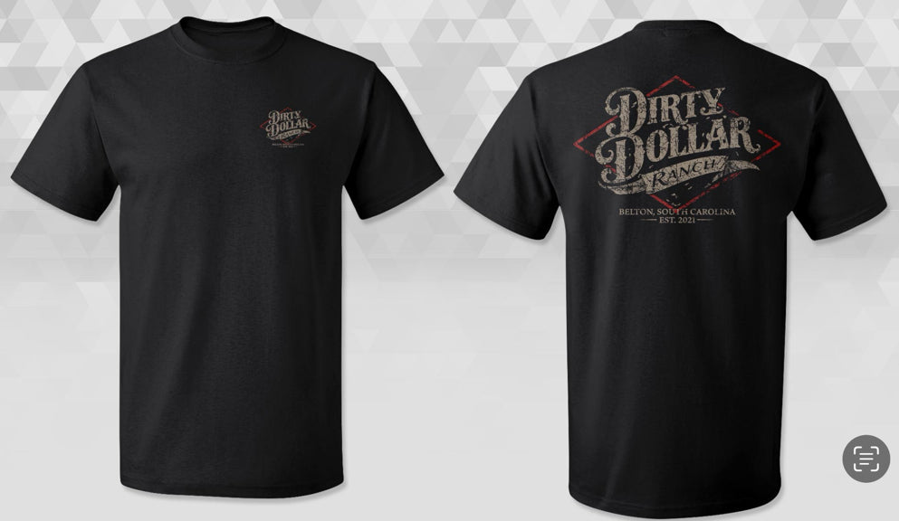 T2611BH - Black Heather "Vintage Diamond" Next Level Tri-Blend Short Sleeve Tee