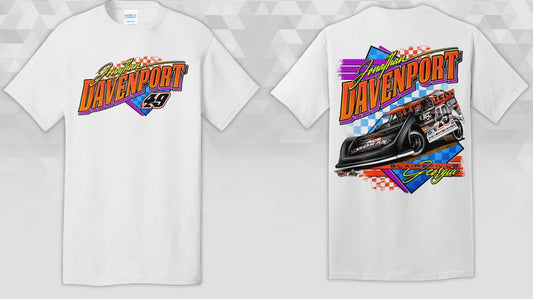 T2614W - White "Old School Vibes" 50/50 Blend Short Sleeve Tee