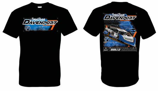 T2518B - Black "Dream Blueprint" Short Sleeve Tee