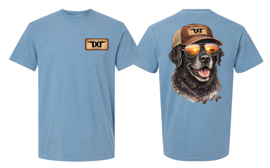T2602IBL - Ice Blue "DDR Ruff Life" Comfort Colors Short Sleeve Tee