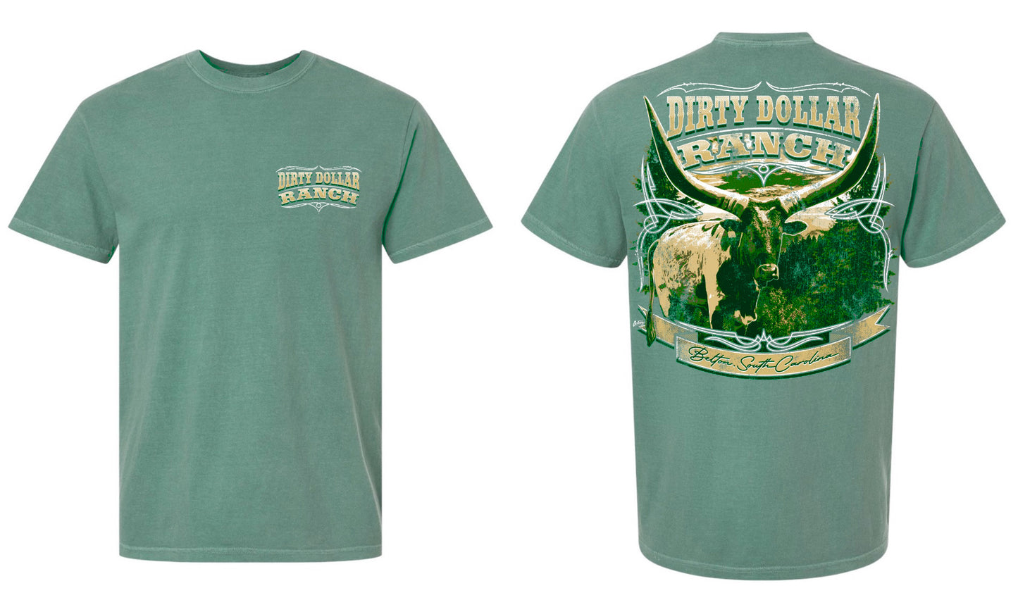 T2603LGR - Light Green "DDR Pinstripe" Comfort Colors Short Sleeve Tee