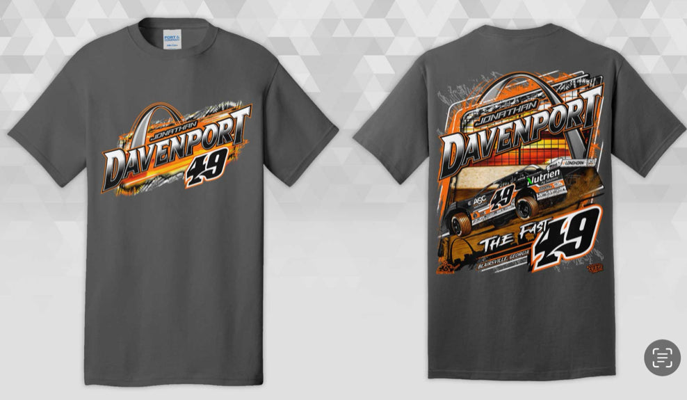 K2504CG - Charcoal Gray "Davenport Arch" Kids Short Sleeve Tee