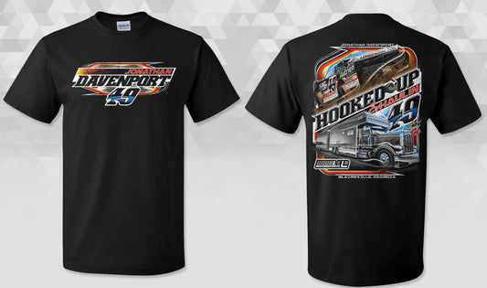T2509B - Black "Hooked Up and Haulin" Short Sleeve Tee