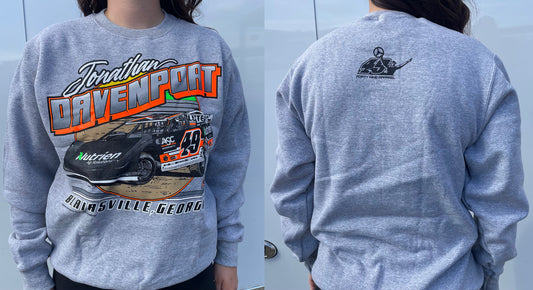CN2502SG - Sport Gray "Davenport Old School" Port Authority Crewneck Sweatshirt