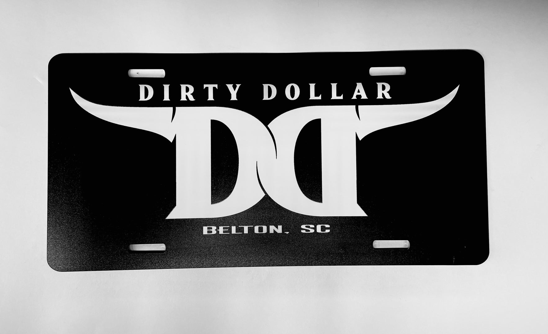 M2409 - Black Dirty Dollar Ranch License Plate – 49 Apparel