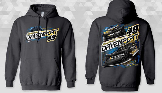 HS2510CG - Charcoal Gray "World Dual Car" Hooded Sweatshirt