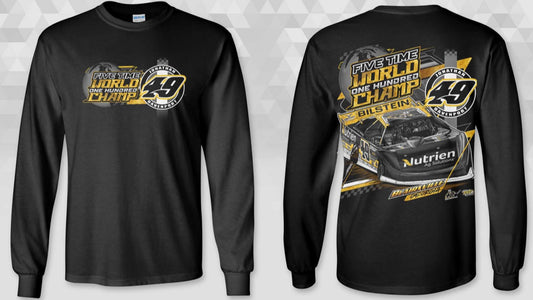 LS2505B - Black "Five Time Champ" Long Sleeve Tee