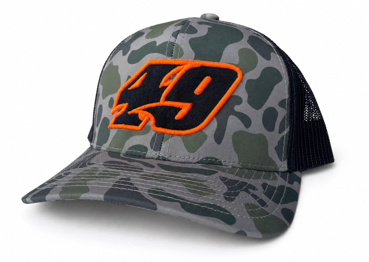 H2612CB - Camo / Black Mesh #49 Pacific Headwear Snap Back Hat