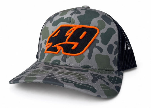 H2612CB - Camo / Black Mesh #49 Pacific Headwear Snap Back Hat