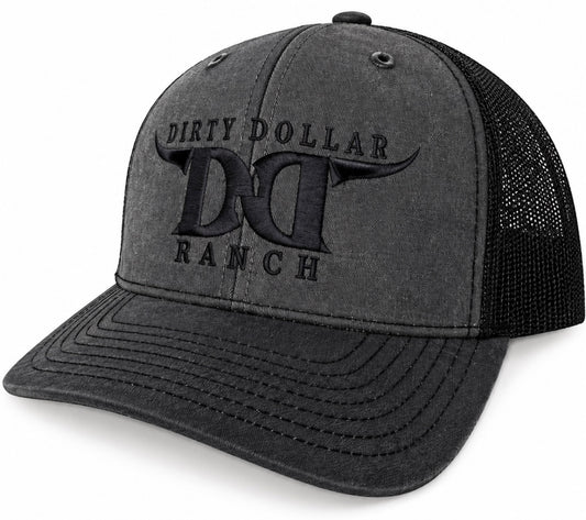 H2619CGB - Charcoal Gray / Black Mesh DDR Classic Snap Back Hat