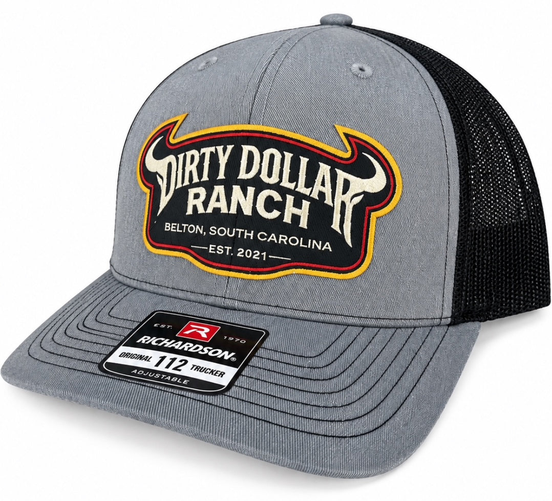 H2620HGB - Heather Gray / Black Mesh DDR Horns Snap Back Hat