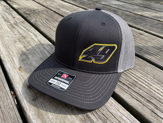 H2529BG - Black / Gray Mesh #49 World 100 Snap Back Hat