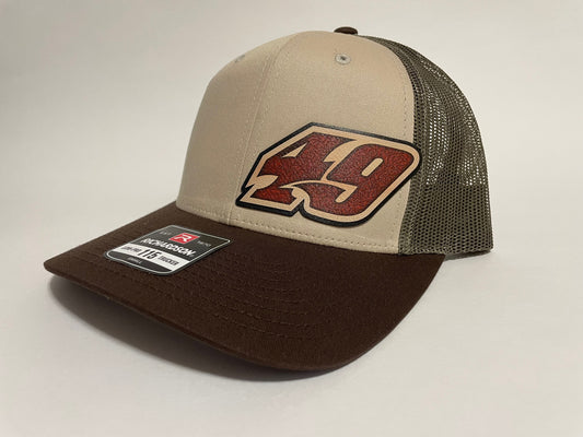 H2427BRKM - Brown / Khaki / Moss Mesh Davenport #49 Snap Back Hat