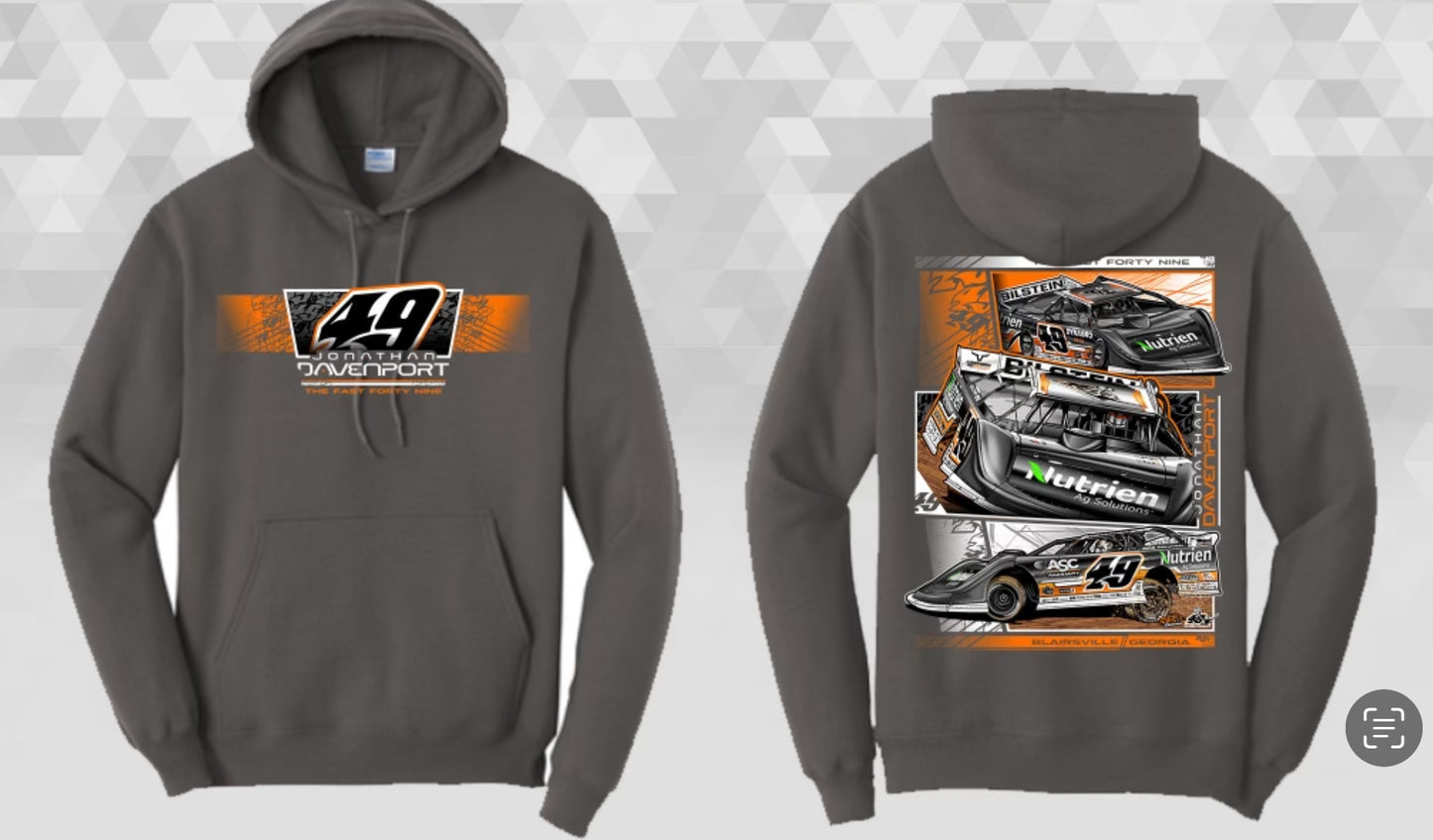 HS2503CG - Charcoal Gray "Fast Triple Threat" Hooded Sweatshirt