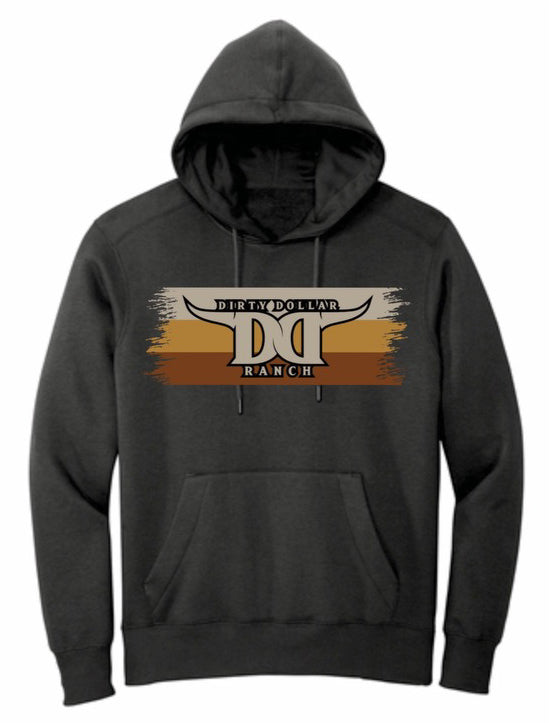 HS2404CG - Charcoal Gray "DDR Paint Peel Stripes" 80/20 Blend Hooded Sweatshirt