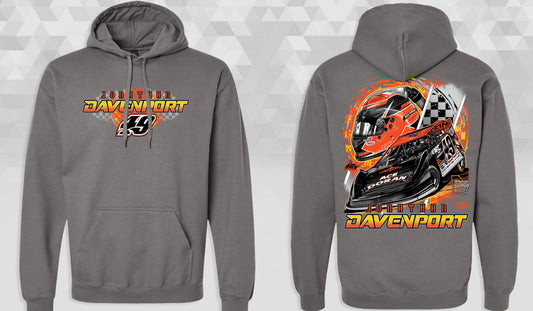 HS2604CG - Charcoal Gray "Davenport Helmet" Cotton Blend Hooded Sweatshirt