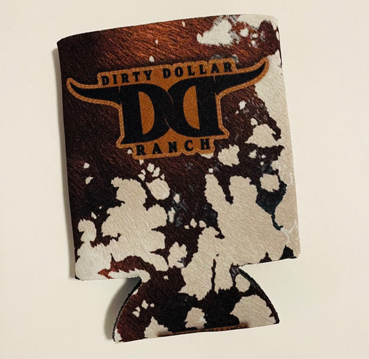 M2424 - Dirty Dollar Ranch Cow Print Can Koozie