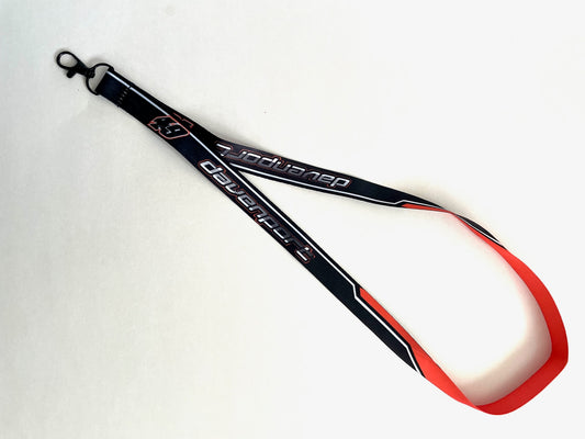 M2516 - Black / Orange Davenport #49 Lanyard