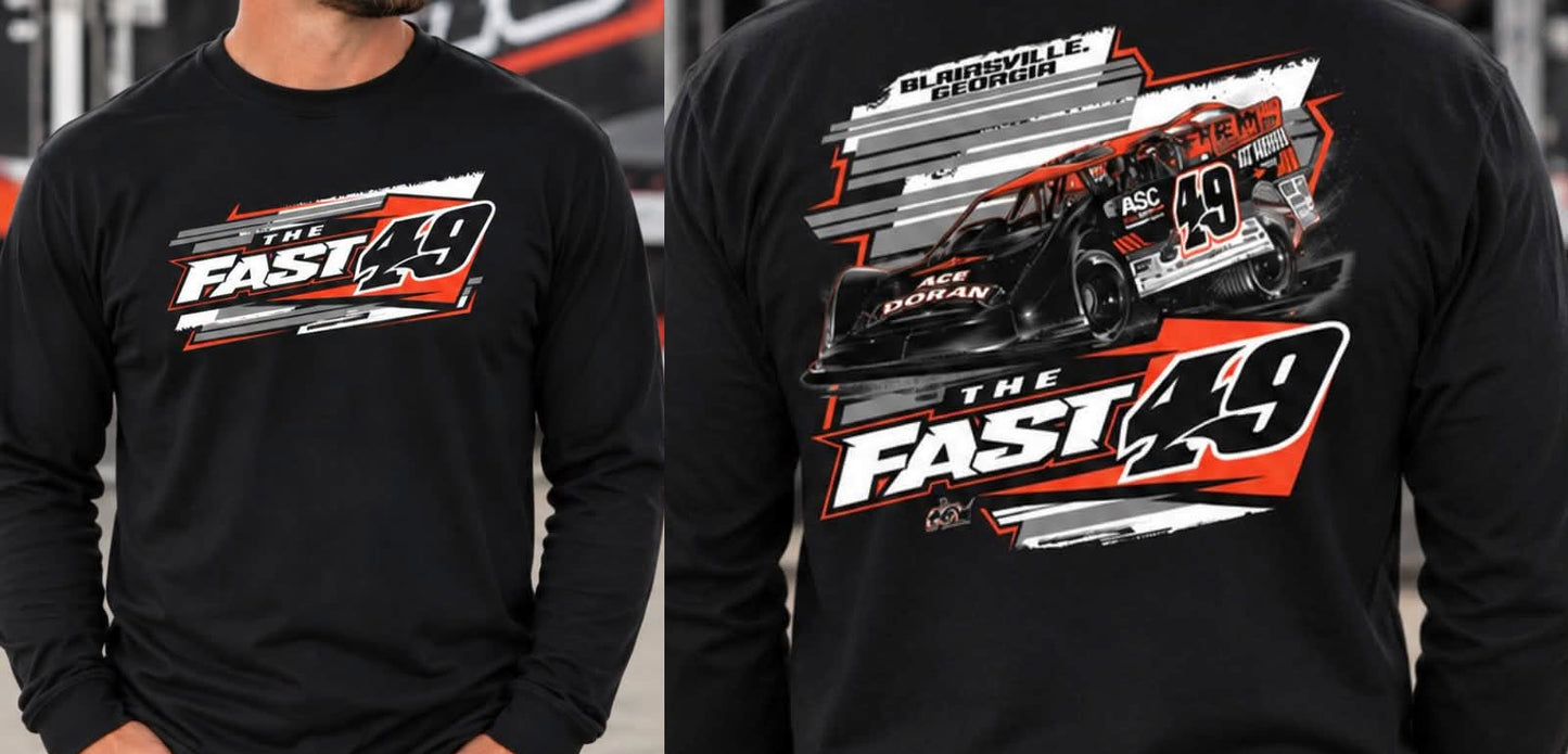 LS2601B - Black "The Fast 49" Long Sleeve Shirt
