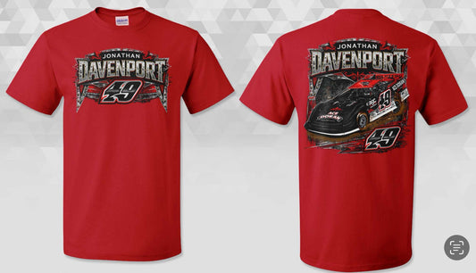 T2610R - Red "Davenport Steel Plate" Short Sleeve Tee