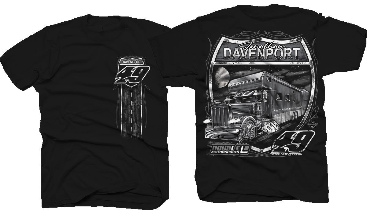 T2414B - Black "Davenport Ghost Rig" Short Sleeve Tee