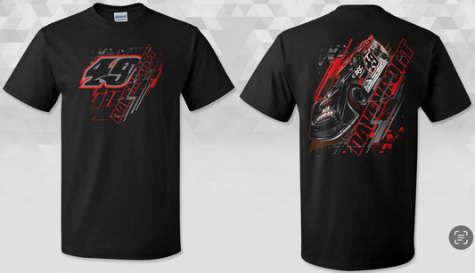 T2618B - Black "Davenport Over the Edge" Short Sleeve Tee