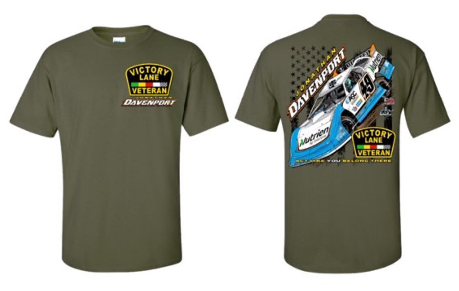 T2419MGR - Military Green "Victory Lane Veteran" Short Sleeve Tee