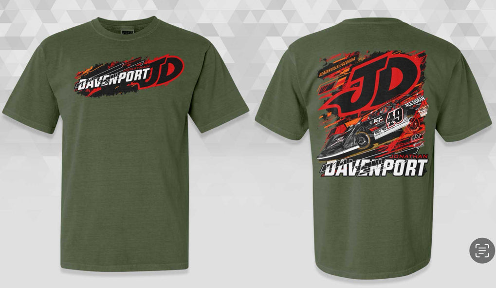 T2619OG - Olive Green "JD on Fire" Comfort Colors Short Sleeve Tee