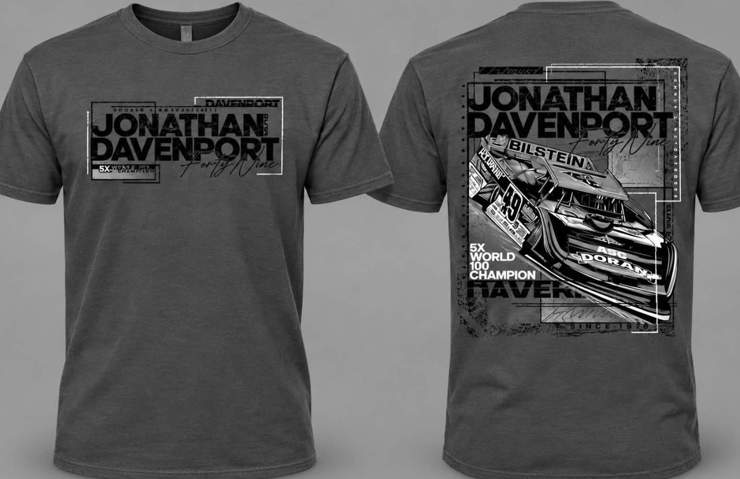 T2625CG - Charcoal Gray "Davenport Monotone" Short Sleeve Tee
