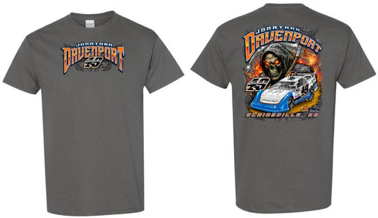 T2432CG - Charcoal Gray "Davenport Reaper" Short Sleeve Tee