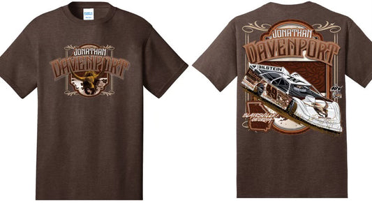 T2435HBR - Heather Brown "Davenport Western Dome" Short Sleeve Tee