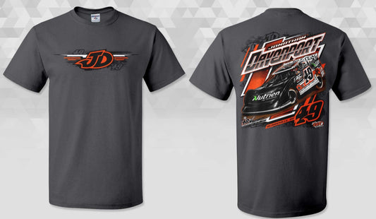 T2535CG - Charcoal Gray "JD Lines" Short Sleeve Tee