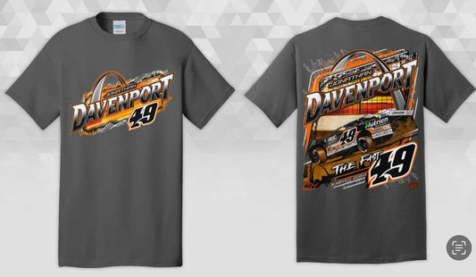 K2504CG - Charcoal Gray "Davenport Arch" Kids Short Sleeve Tee