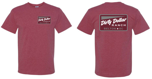 T2604HM - Heather Maroon "Dirty Dollar Star" Short Sleeve Tee