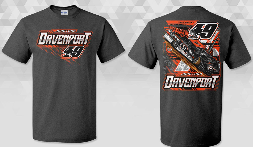 T2607BH - Black Heather "Davenport Downforce" Short Sleeve Tee