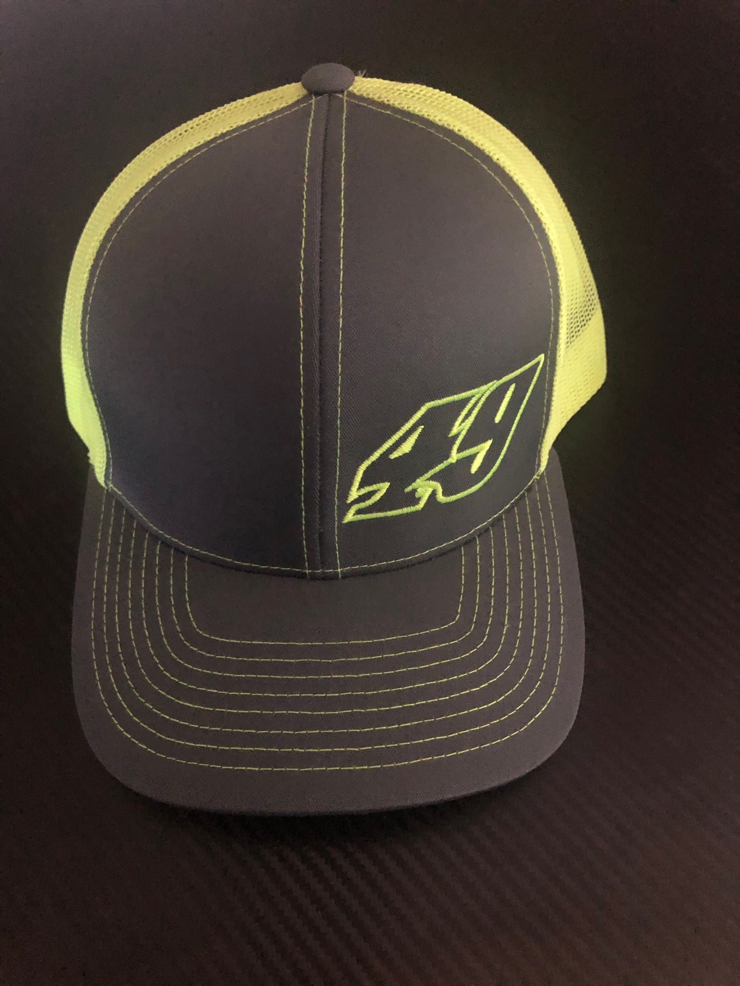 H2317DGY - Dark Gray / Yellow Mesh #49 Snap Back Hat